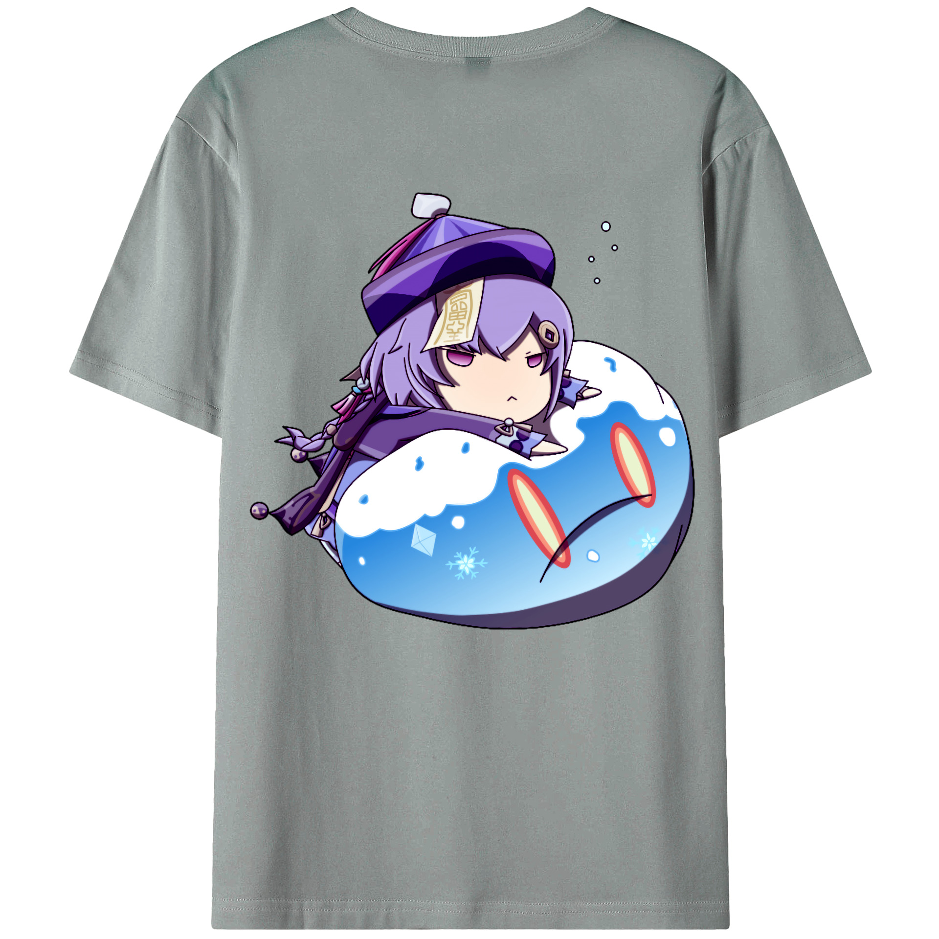 げんし神 七七 なな  genshin Nana 綿100％ メンズ半袖Tシャツ（バックプリント） 通気性
